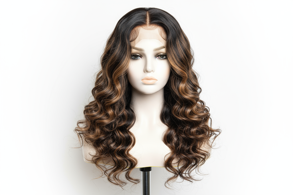 Highlight Wig Human Hair Deep Wave 